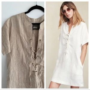 Reformation Abbott Linen Dress Sz SM